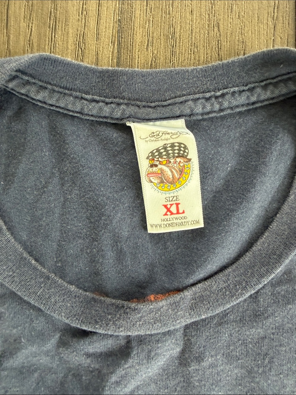 Ed Hardy “Vicious” nen’s navy blue short sleeve t-shirt, size XL - Picture 4 of 5